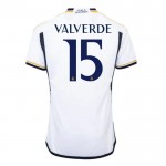 Günstige Fußballtrikots Real Madrid Valverde 15 Heimtrikot 2023-24 Kurzarm